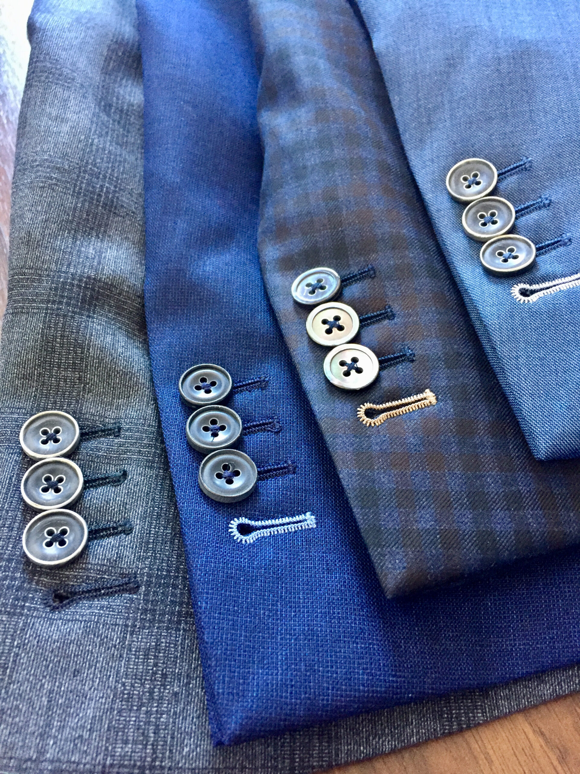 custom suit jacket sleeve detail